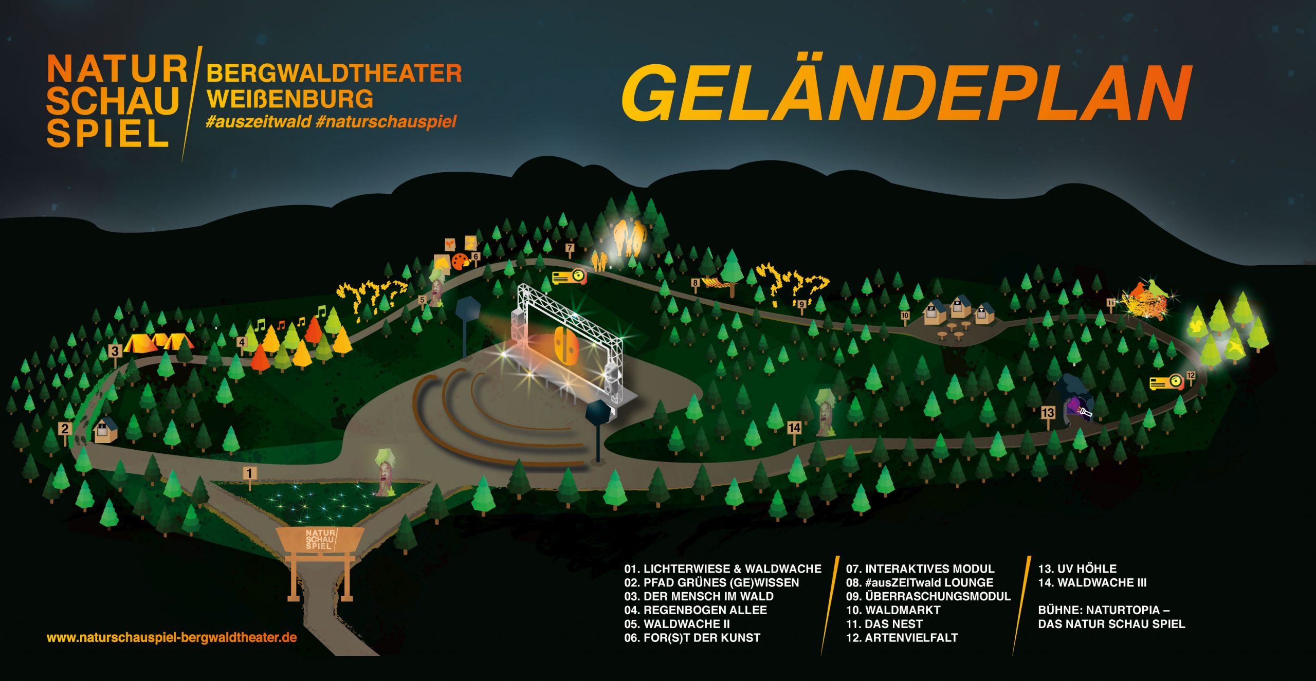 Naturschauspiel Bergwaldtheater Karte